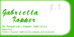 gabriella kopper business card